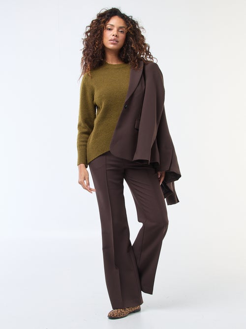 Pull en maille grosse jauge à col rond - Kiabi