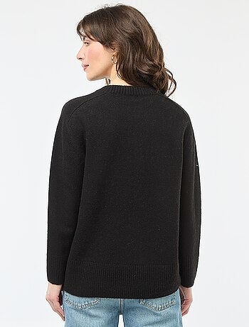 Pull en maille grosse jauge à col rond