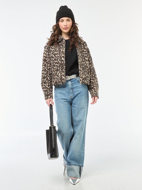 Pull en maille grosse jauge à col rond - Kiabi