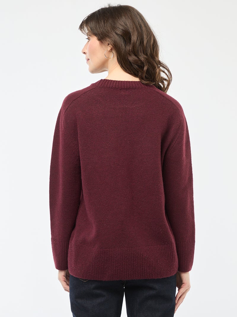 Pull fin col roulé Tommy Jeans rouge – Taille M Femme (mesures en
