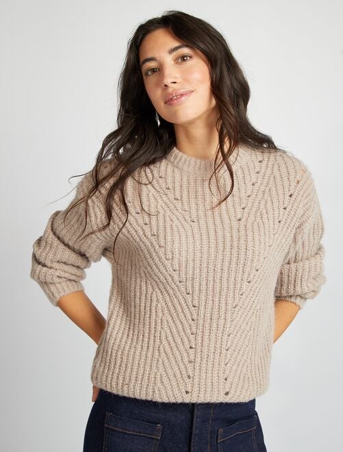 Pull en maille grosse jauge - Kiabi