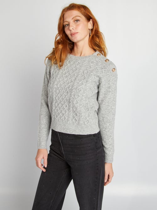 Pull en maille grosse jauge - Kiabi