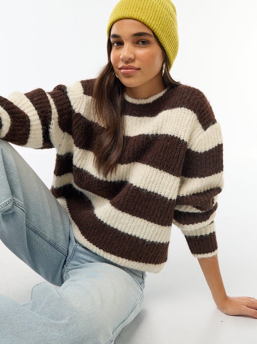 Pull en maille grosse jauge - Kiabi