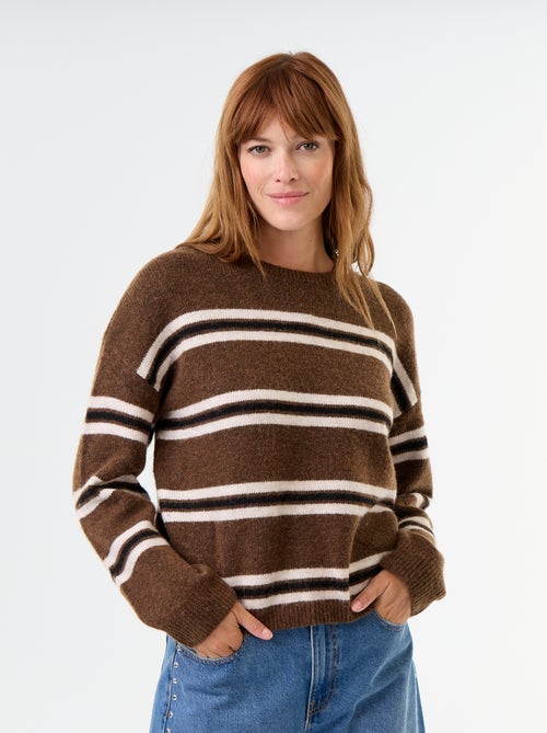 Pull en maille grosse jauge - Kiabi