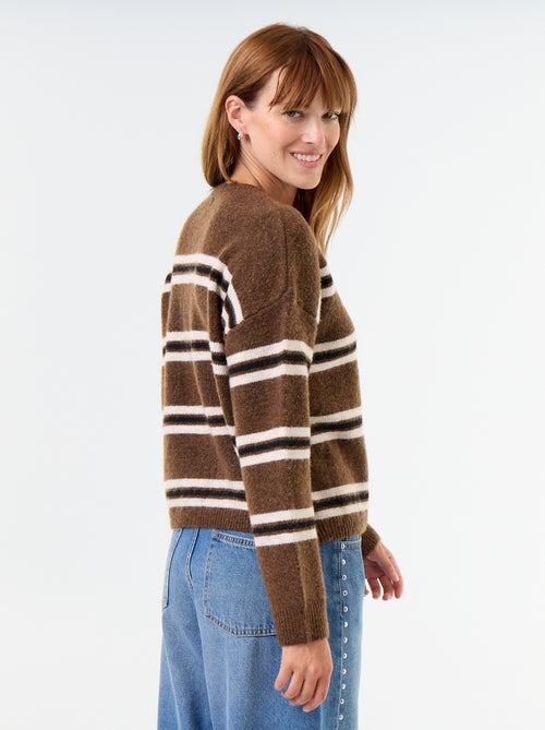 Pull en maille grosse jauge - Kiabi