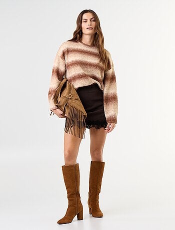 Pull en maille grosse jauge
