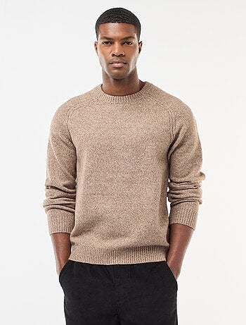 Pull en maille grosse jauge uni