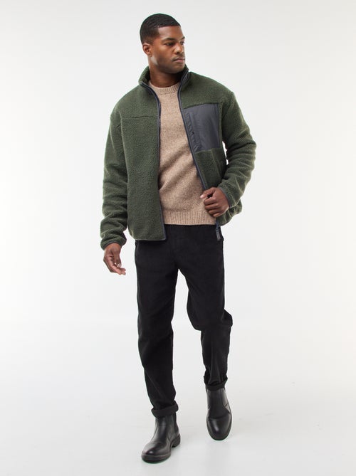 Pull en maille grosse jauge uni - Kiabi