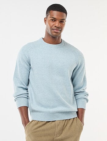 Pull en maille grosse jauge uni