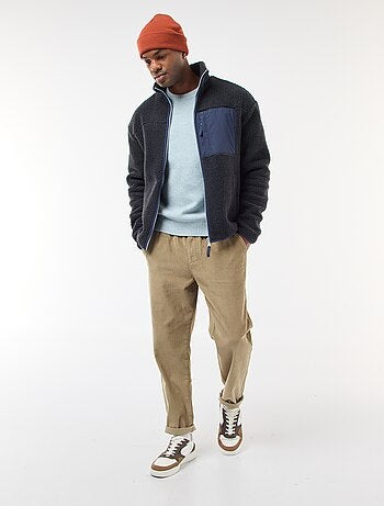 Pull en maille grosse jauge uni