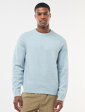 Pull en maille grosse jauge uni