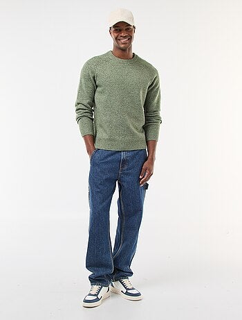 Pull en maille grosse jauge uni
