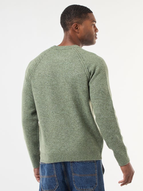 Pull en maille grosse jauge uni - Kiabi