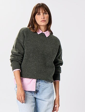 Pull en maille grosse jauge