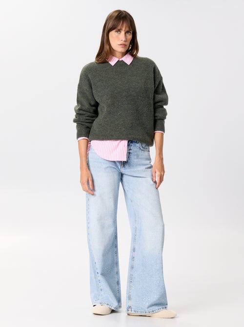 Pull en maille grosse jauge - Kiabi