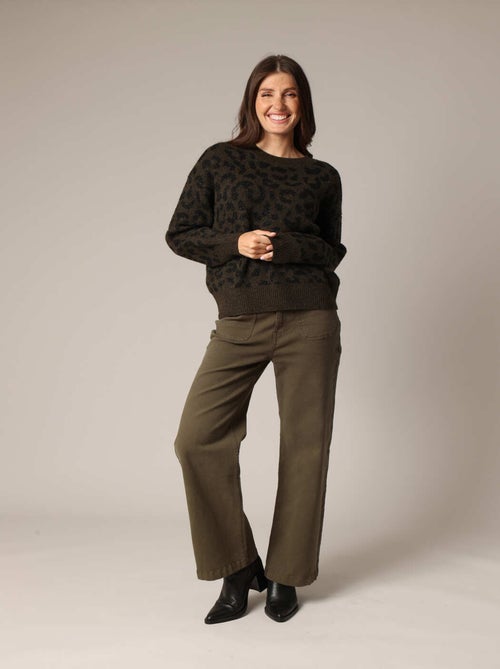 Pull en maille imprimé léopard
 'Deeluxe' - Kiabi