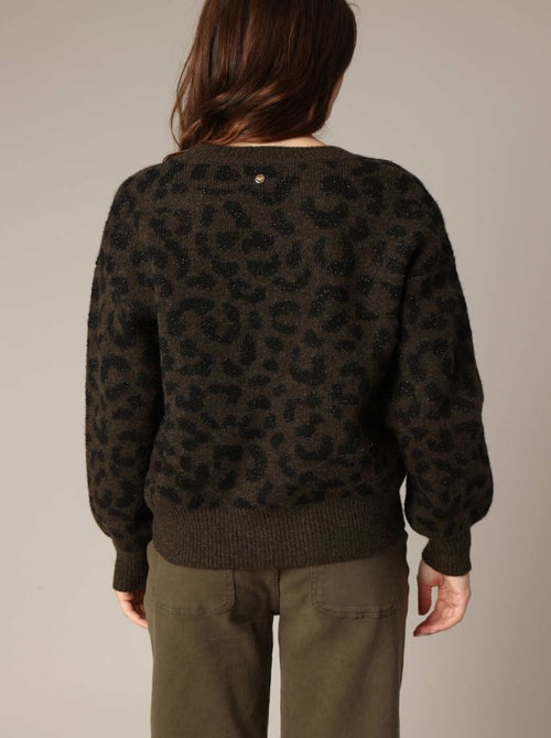 Pull en maille imprimé léopard
 'Deeluxe' - Kiabi