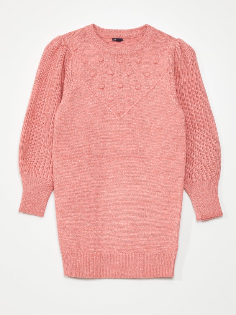 Pull en maille irisée rose - Kiabi