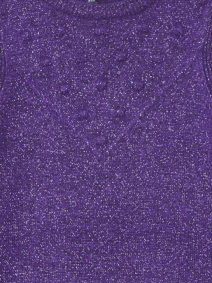 Pull en maille irisée Violet - Kiabi