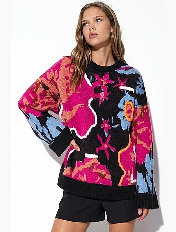 Pull en maille jacquard oversize hiccup