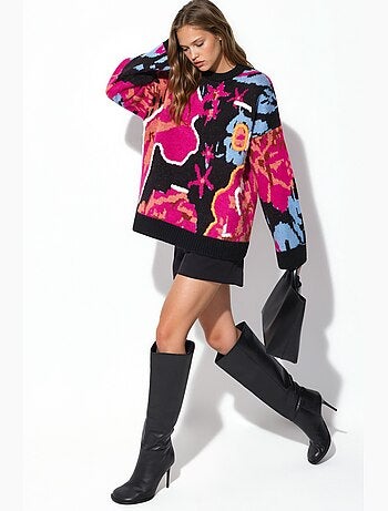 Pull en maille jacquard oversize hiccup