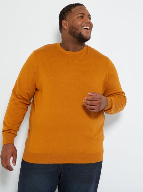 Pull en maille jersey fine jauge - Kiabi