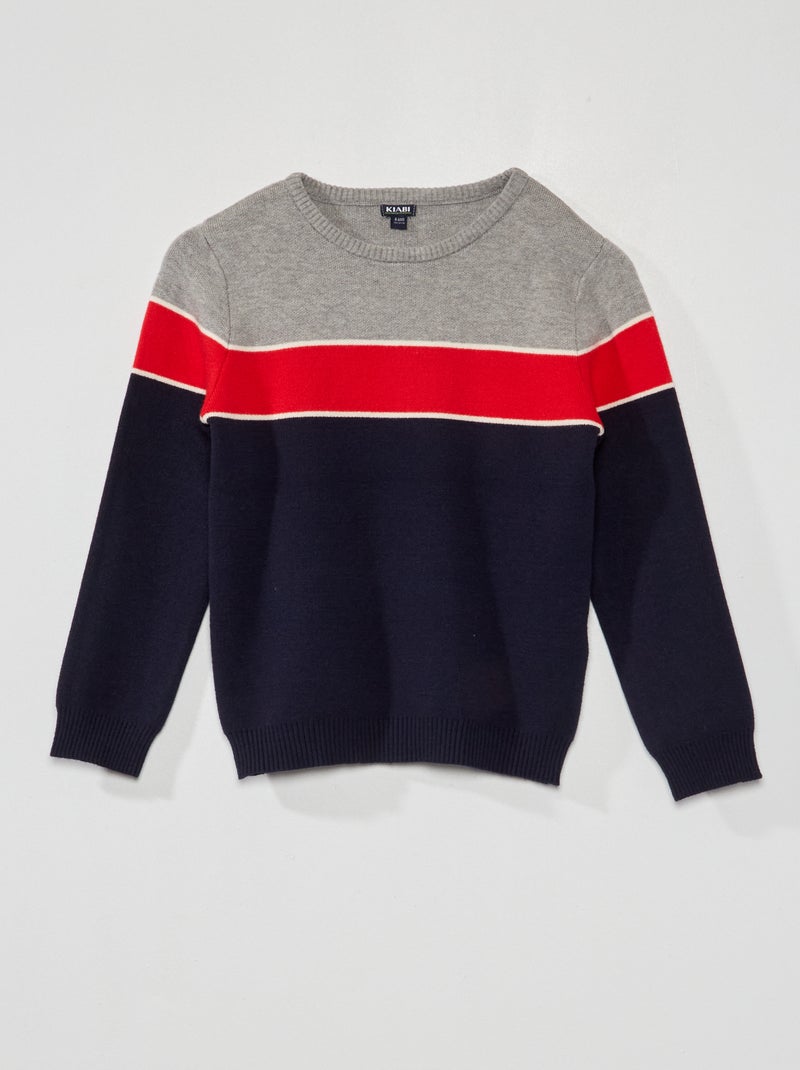 Pull en maille jersey Multicolore - Kiabi