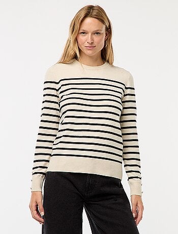 Pull en maille léger col rond