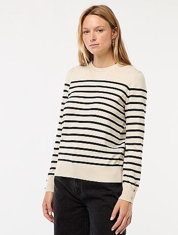 Pull en maille léger col rond