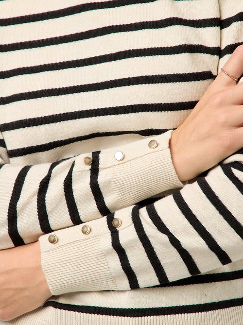 Pull en maille léger col rond - Kiabi