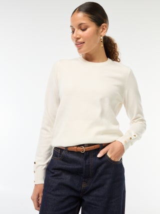 Pull en maille léger col rond