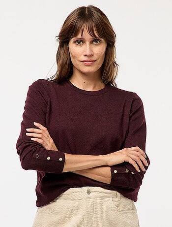 Pull en maille léger col rond