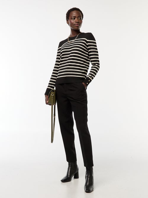 Pull en maille léger col rond - Kiabi