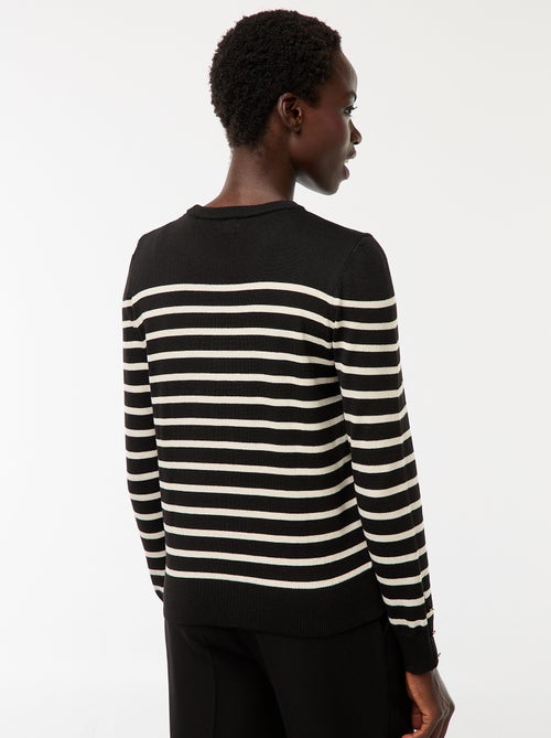 Pull en maille léger col rond - Kiabi