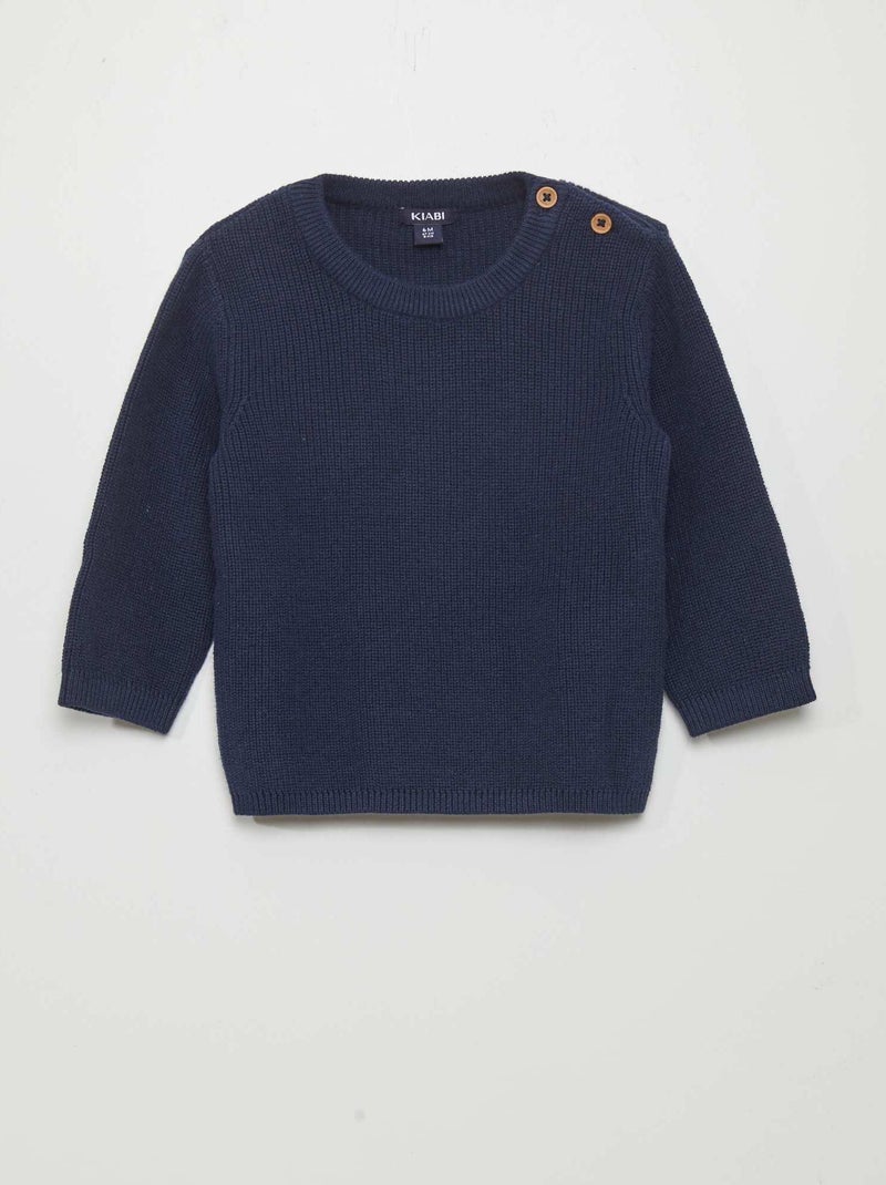 Pull en maille Marine - Kiabi