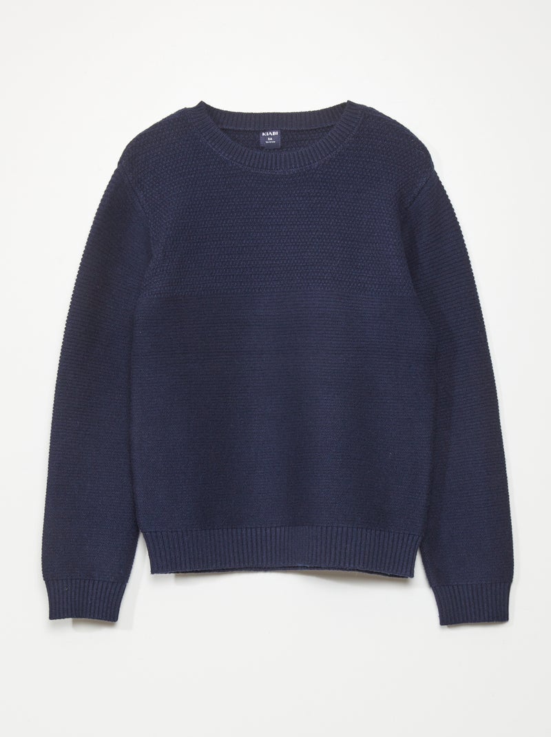Pull en maille Marine - Kiabi