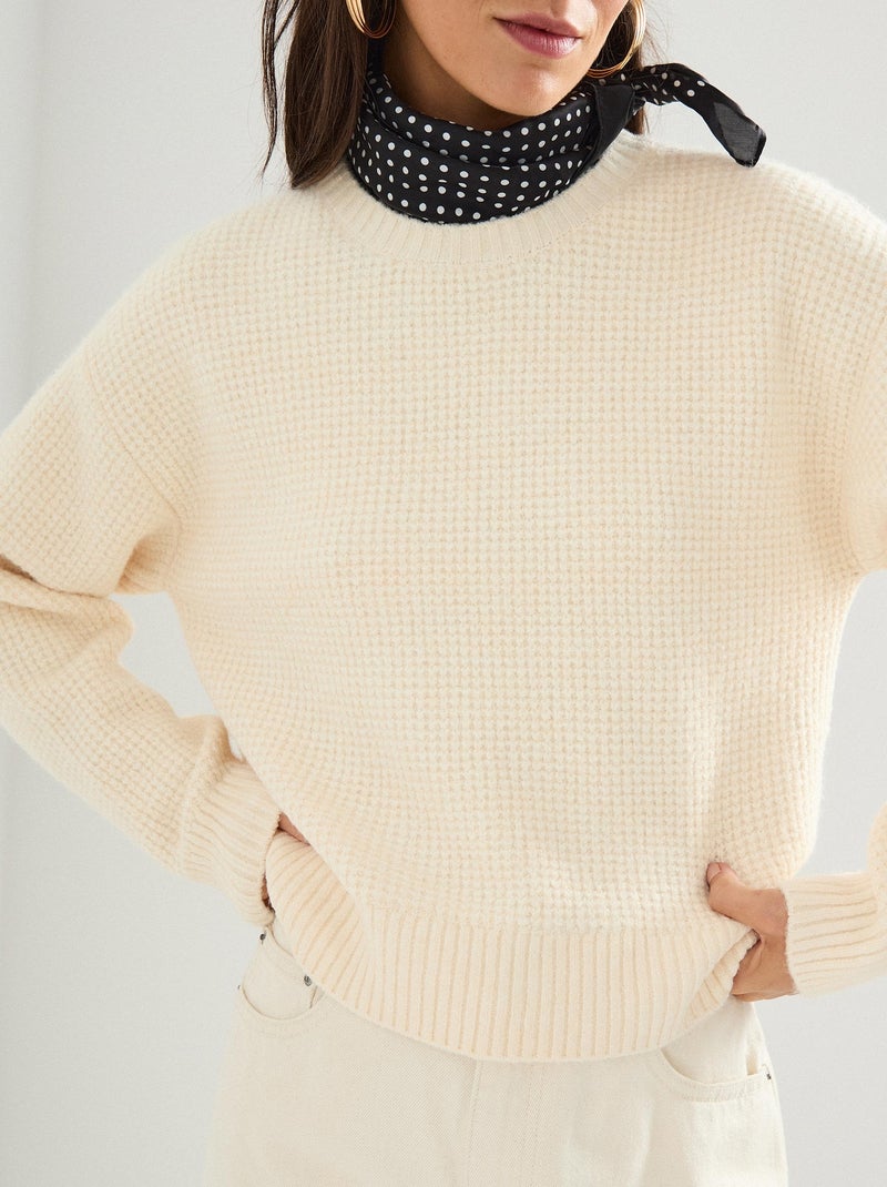 Pull en maille, MO Fashion Ecru - Kiabi