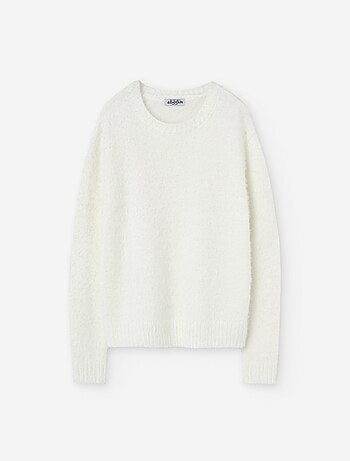 Pull en maille moelleuse à col rond