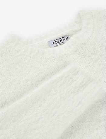 Pull en maille moelleuse à col rond