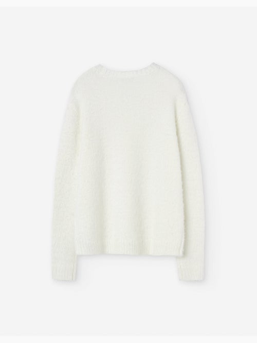 Pull en maille moelleuse à col rond - Kiabi