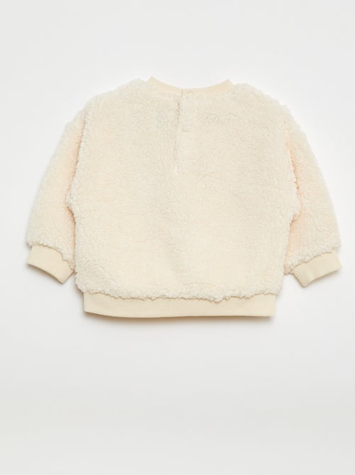 Pull en maille moutonnée à motif - Kiabi