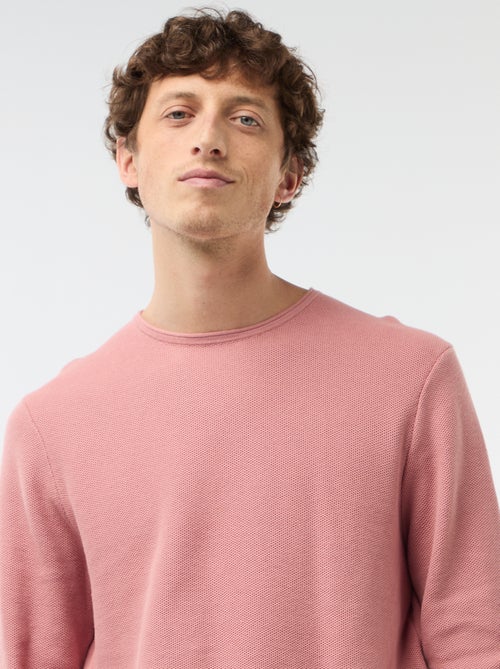 Pull en maille nid d'abeille - Kiabi Pull en maille nid d'abeille - Kiabi