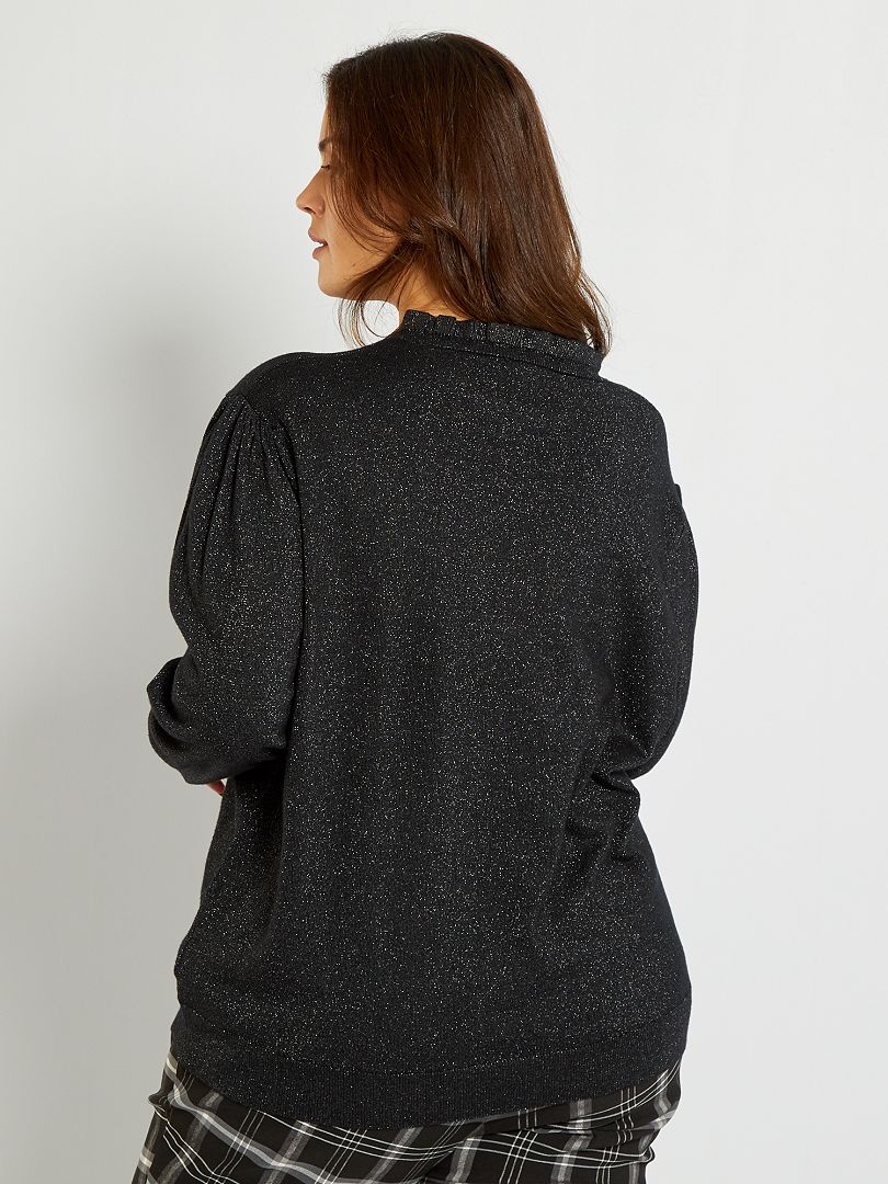 Pull en maille noir - Kiabi