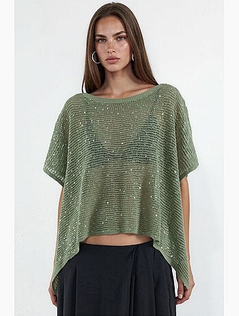 Pull en maille orné de sequins hiccup