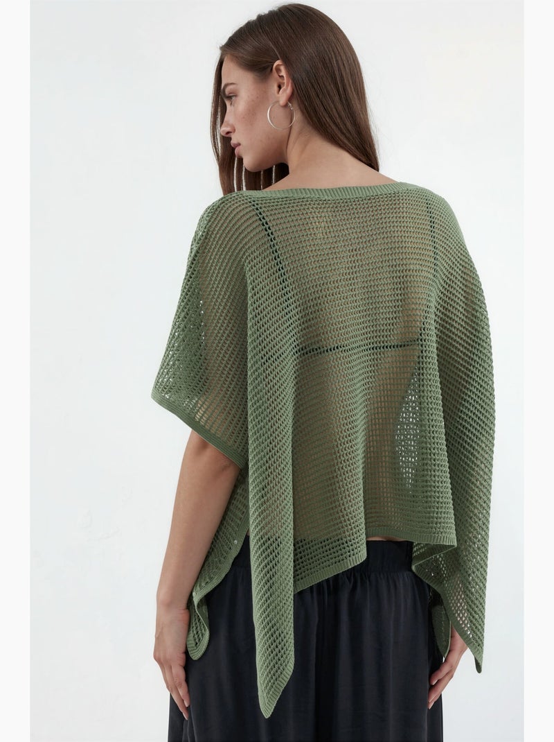 Pull en maille orné de sequins hiccup Kaki - Kiabi