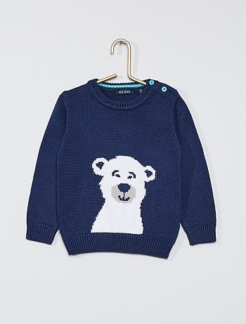Pull en maille 'ours polaire'
