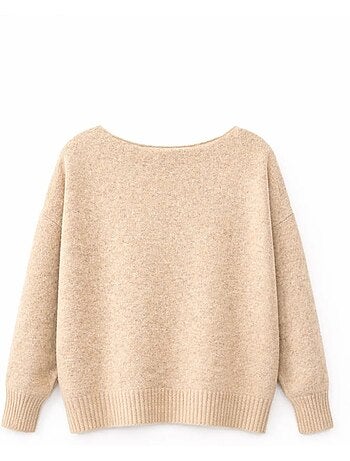 Pull en maille oversize à col bateau mixray