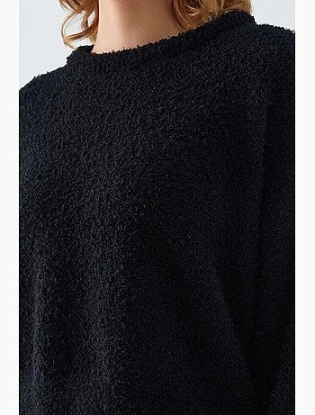Pull en maille oversize à col ras du cou mixray