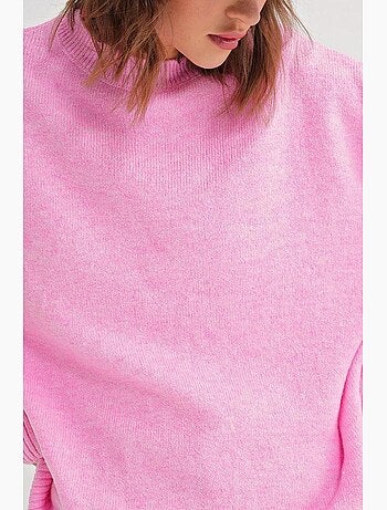 Pull en maille oversize à col ras du cou mixray