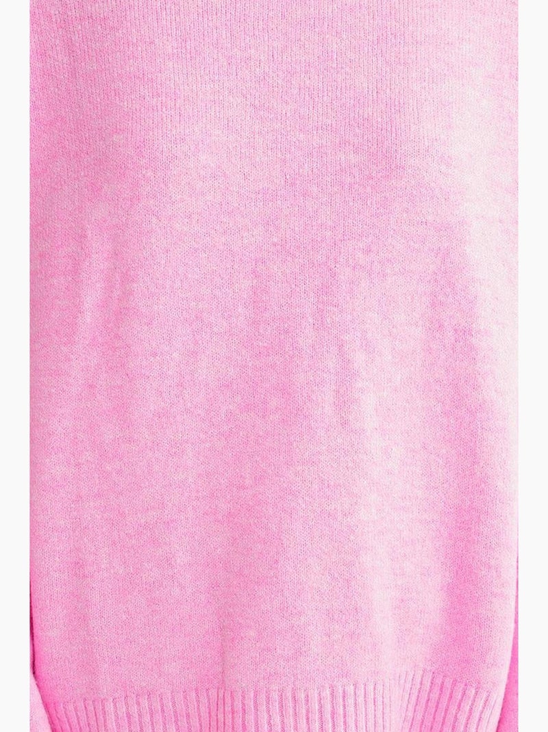 Pull en maille oversize à col ras du cou mixray Rose pâle - Kiabi